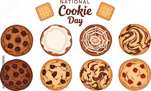 Delicious assortment of cookies celebrating National Cookie Day with festive flair