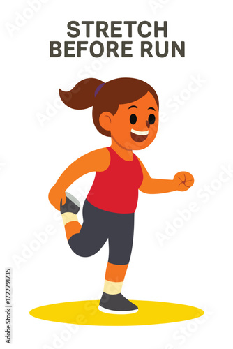 girl strech before run