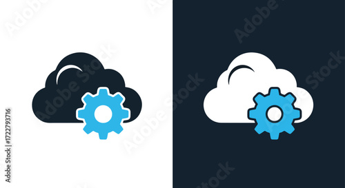 Cloud computing settings icon representing cloud configuration and data management options