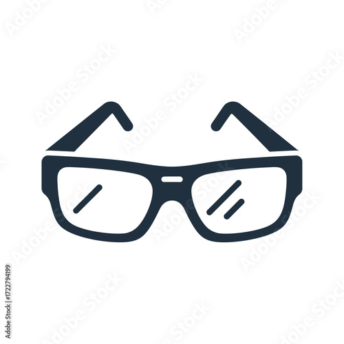 Stylish Eyeglasses Icon Modern Spectacle Frames Design