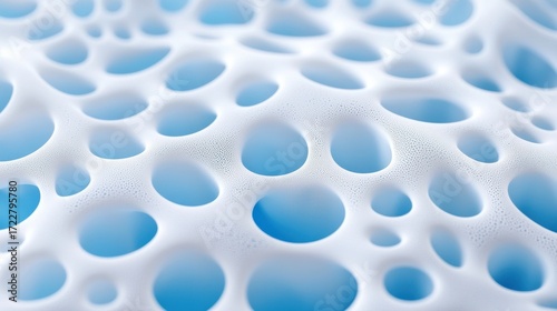 Wallpaper Mural Abstract Background of Soft Foam with Blue Tones and Air Bubbles Torontodigital.ca
