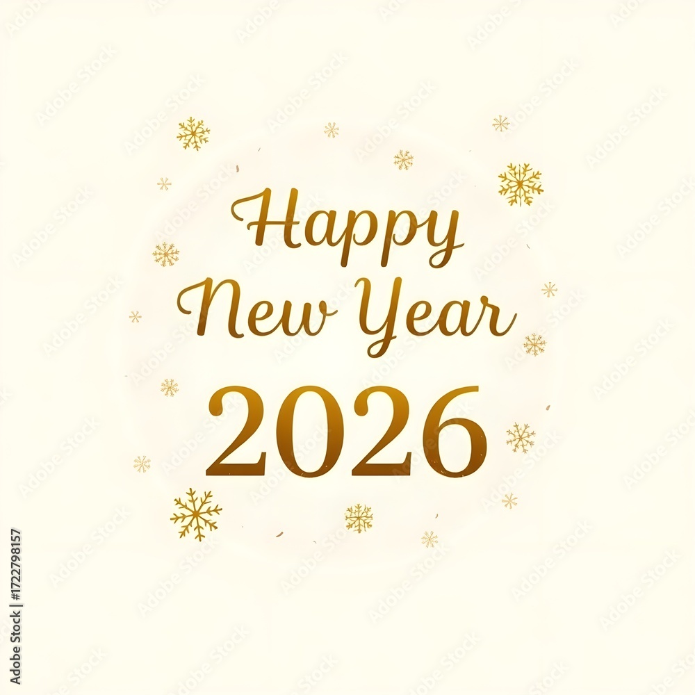 Naklejka premium Happy New Year 2026