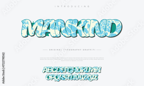 Graffiti Style 3D Text Effect with Sky and Clouds