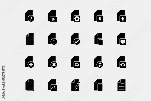 Document icons. Document icon set