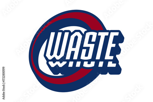 waste streetwear fashion vector template 