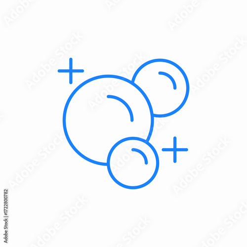 bubbles clean soap icon sign vector