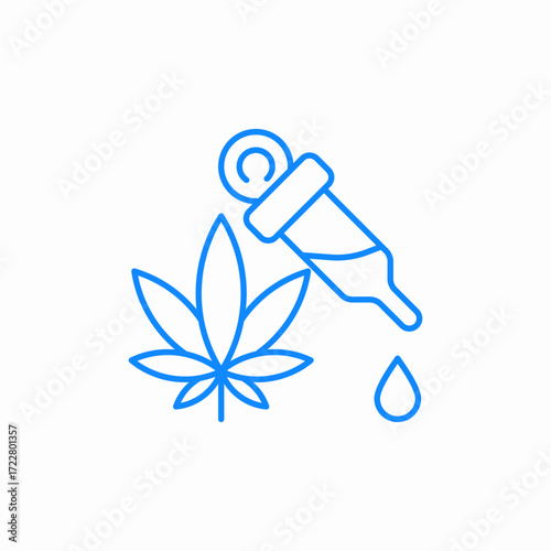 cannabis oil dropper icon sign vector
