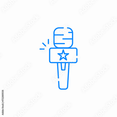 celebrity interview media icon sign vector
