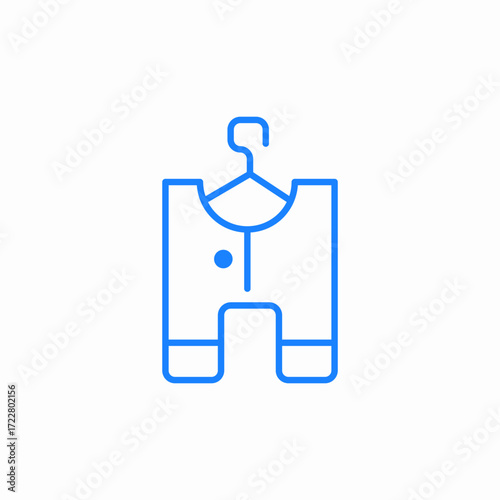 clothing hanger uniform icon sign vector