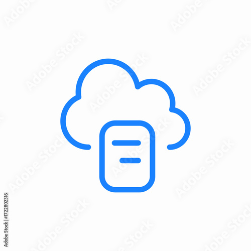cloud storage icon sign vector