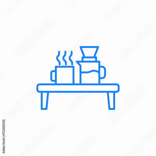 coffee morning break icon sign vector