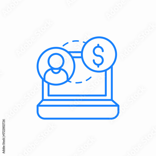 computer money transaction.jpg icon sign vector