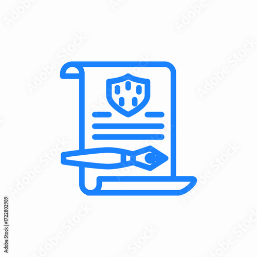 contract agreement icon sign vector