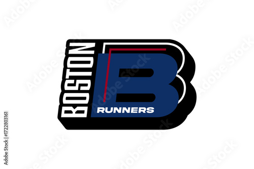 boston runners streetwear fashion vector template 
