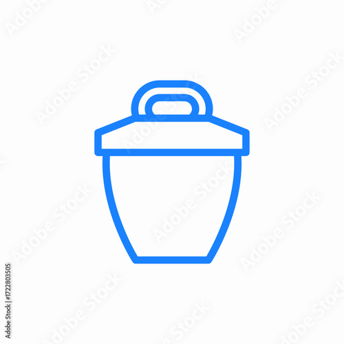 crucible building icon sign vector