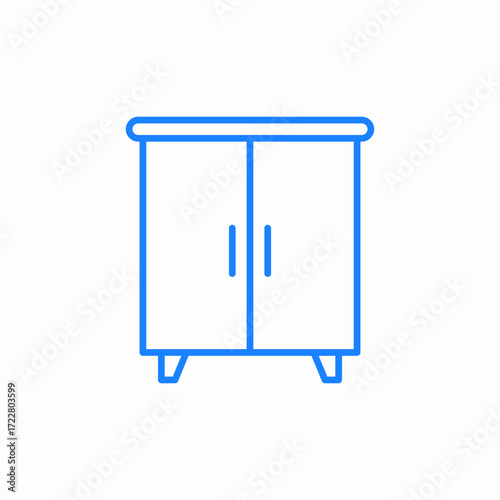 cupboard bedside icon sign vector