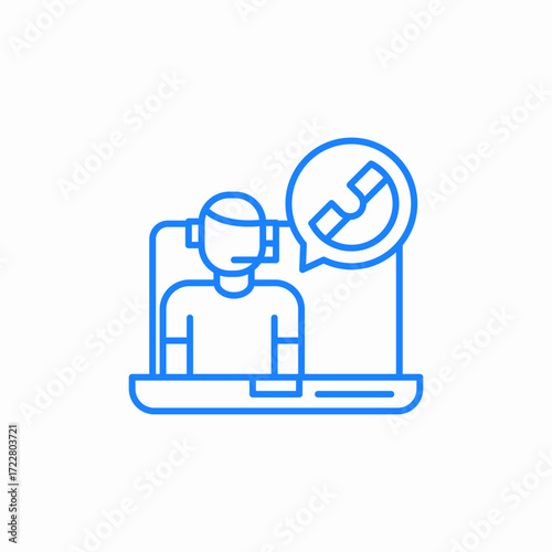 customer support call icon sign vector
