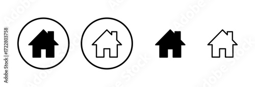 House icon logo design. Home sign and symbol