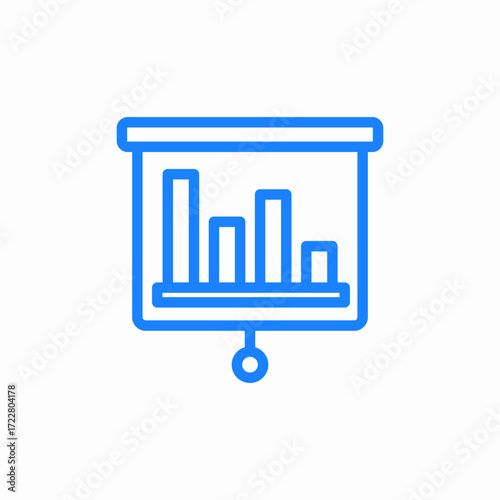 data graph chart icon sign vector