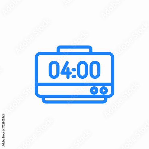 digital clock icon sign vector