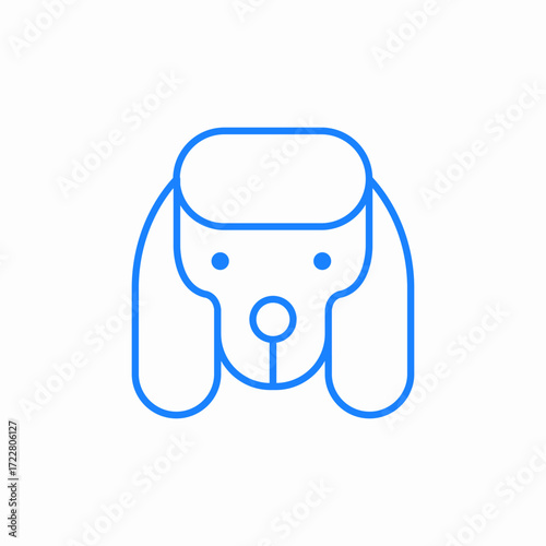 dog face portrait icon sign vector