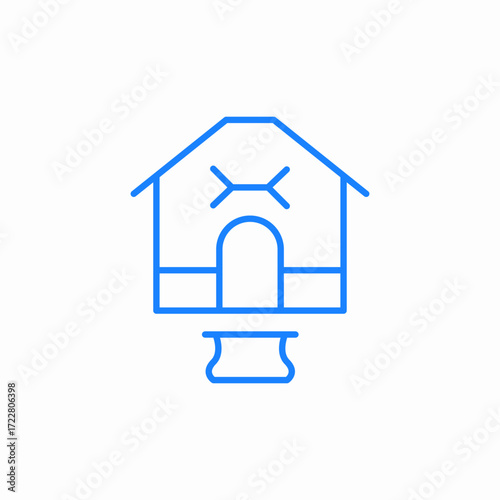 doghouse shelter symbol icon sign vector