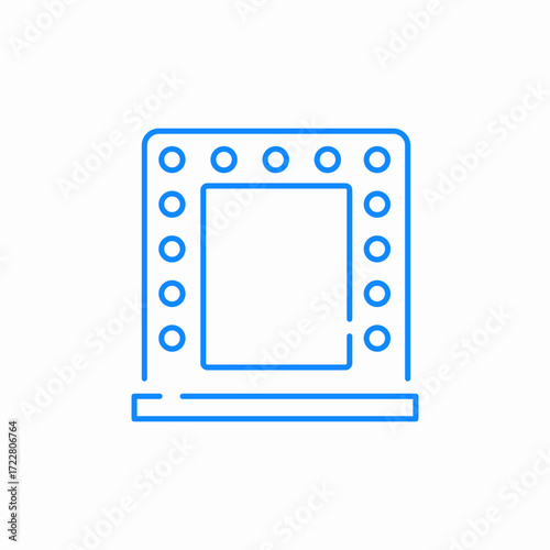 dressing room mirror icon sign vector