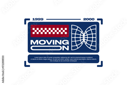 moving on streetwear fashion vector template 
