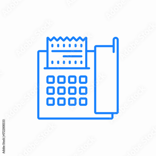 fax machine icon sign vector
