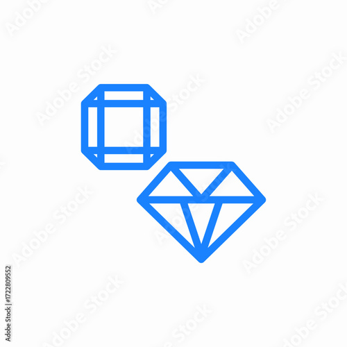 gemstones value icon sign vector
