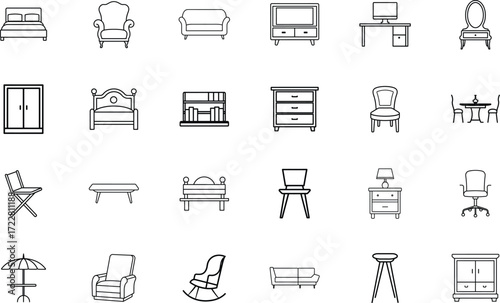 Furniture design icon