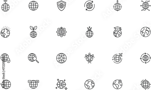 Globe world icon