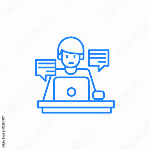 online communication chat icon sign vector