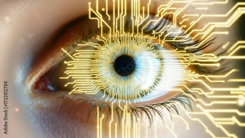 Eye with circuitry