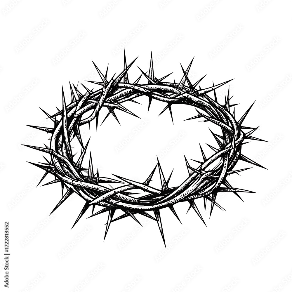 Fototapeta premium Circular crown of thorns