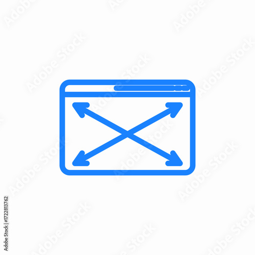 wireframe design tool icon sign vector