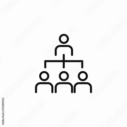 hierarchical team structure icon sign vector