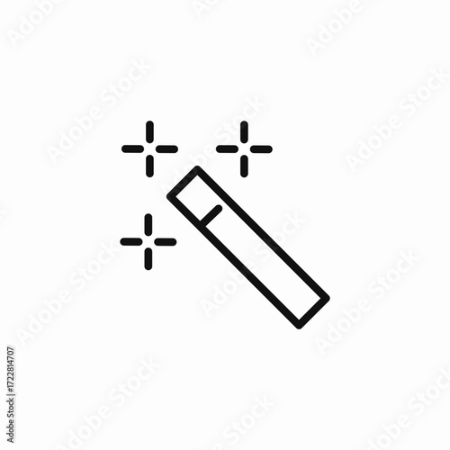 magic wand sparkles icon sign vector