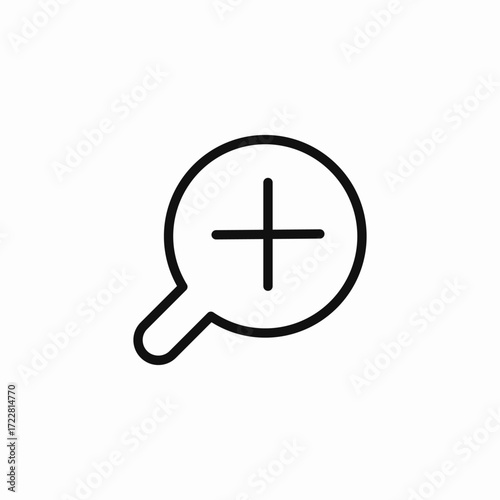 magnifying glass zoom in icon sign vector