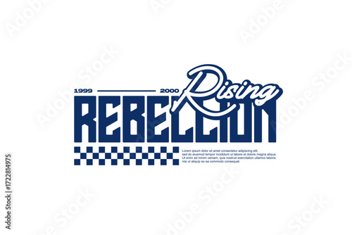 rising rebellion streetwear fashion vector template 