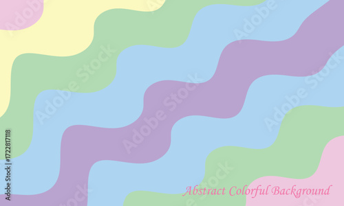 Colorful rainbow wave pattern on an abstract vector background with flowing lines
