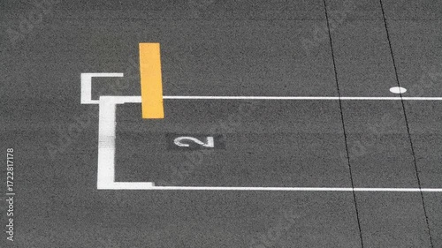 Racing car speed on asphalt racetrack, original sound engine