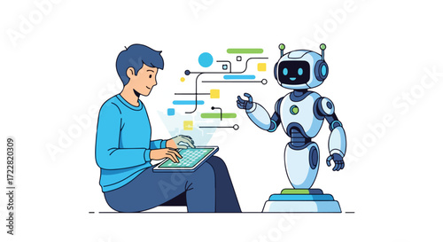 Human-AI Interaction: A Depiction of Collaborative Technology and Futuristic Communication in the Digital Era