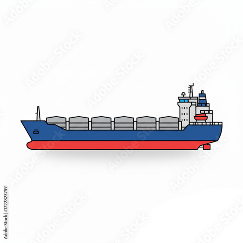 Vector Illustration of Tanker Ship.eps