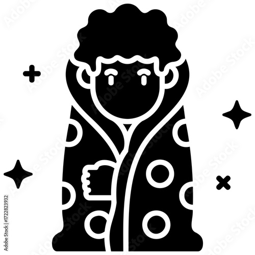 Solid Black Blanket Icon