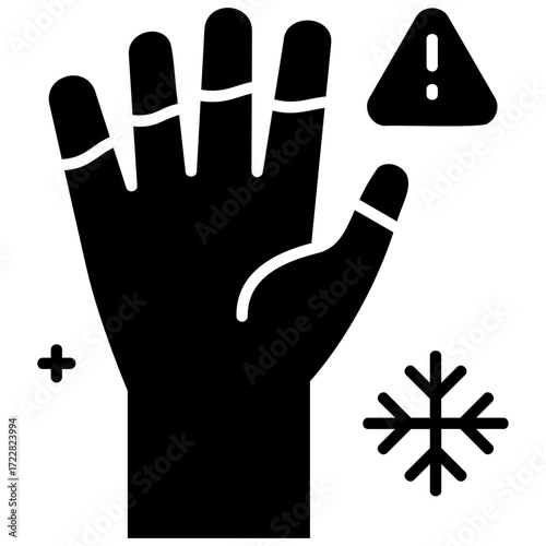 Solid Black Frostbite Icon