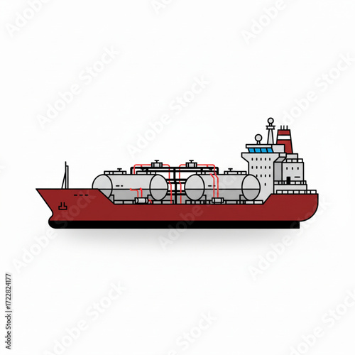 Vector Illustration of Tanker Ship4.eps