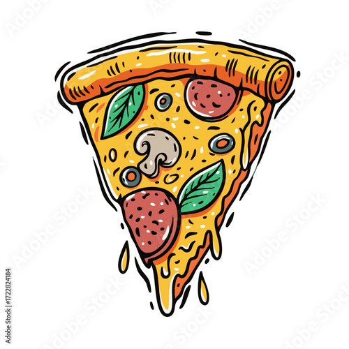 A Delicious Slice of Authentic Pepperoni Pizza, Made with the Freshest Ingredients Possible
