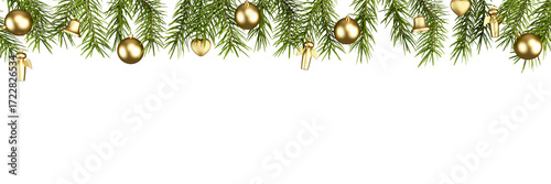christmas background with fir branches