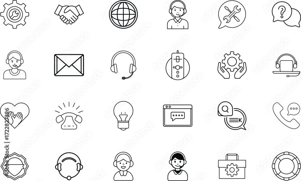 Fototapeta premium Support help icon